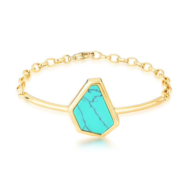 Pulseira howlita turquesa